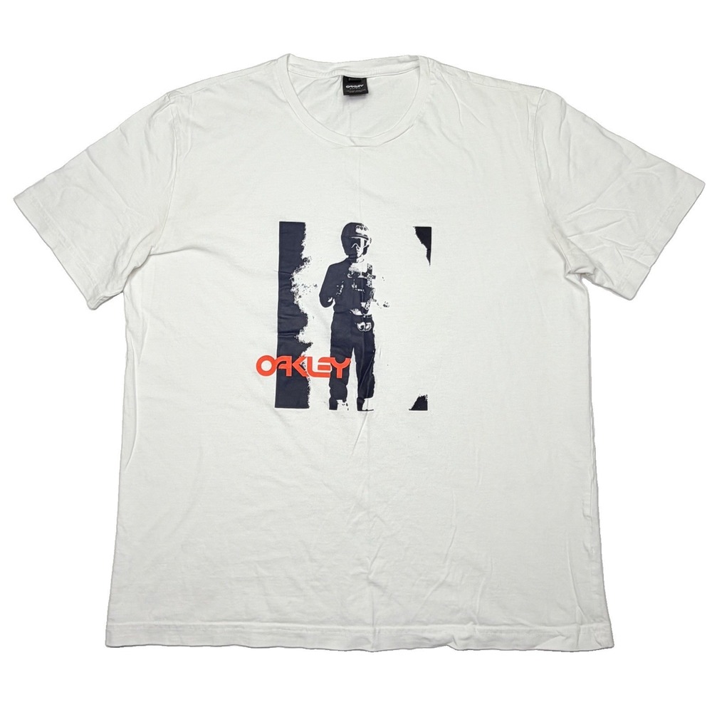 Oakley Jonny O Tee Mens Large White Johnny O'Mara Motocross Graphic Shirt
